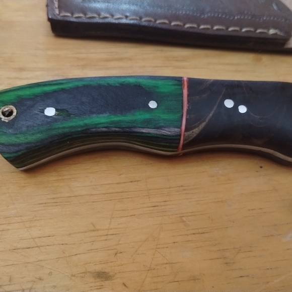 New Damascus steel blade men's hunting tactical survival knife axe mini hatchet - Picture 5 of 9